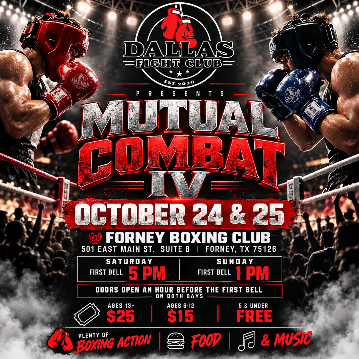 Boxing Competition october 24 and 25